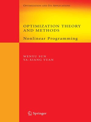 cover image of Optimization Theory and Methods